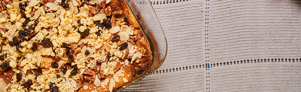 Receta de capirotada con Vainilla Molina