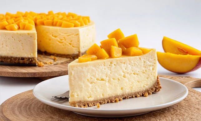 Mi receta fav de cheesecake de mango sin horno