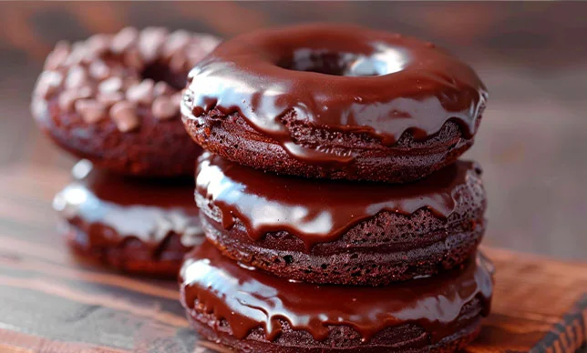 Prepara una donas ligeras de chocolate en tu air fryer