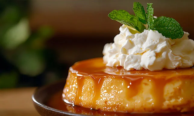 Prepara mi receta de flan de mazapán