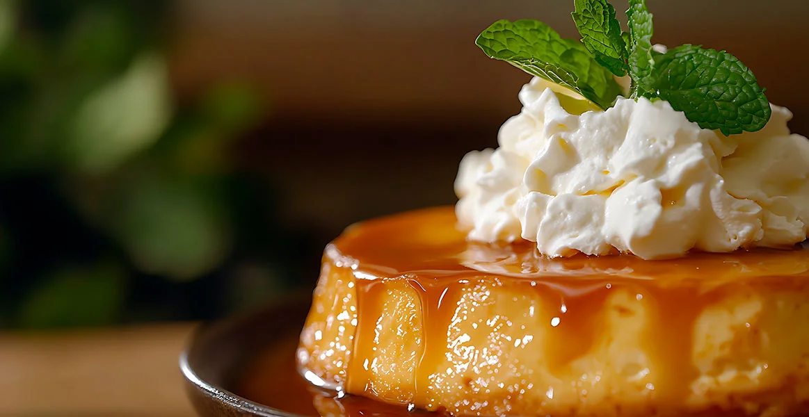 Prepara mi receta de flan de mazapán
