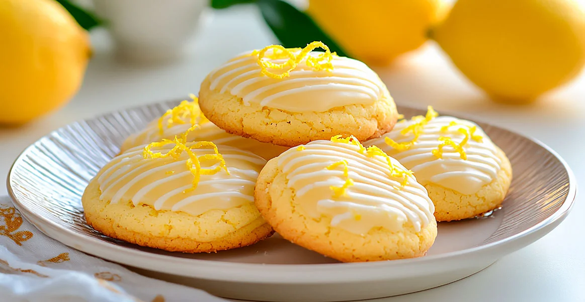 Galletas de limón con glaseado para la primavera