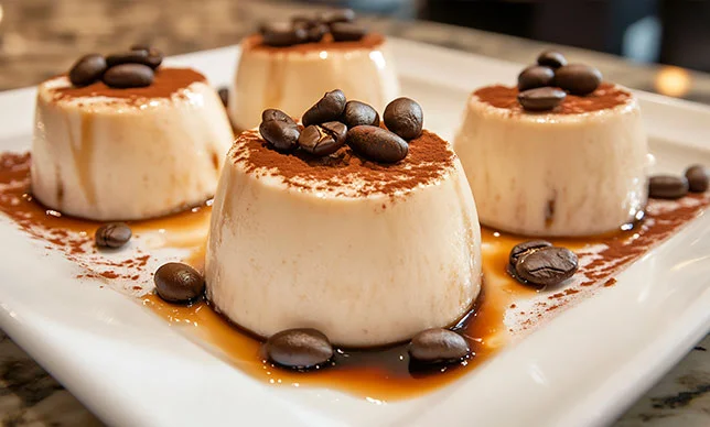 Prepara la mejor panna cotta de café