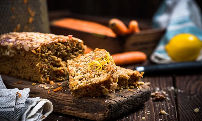 Sencillo panqué de zanahoria