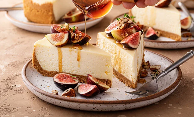 La receta de cheesecake de higos con jarabe de maple que debes de tener