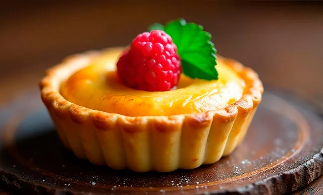 Tartaletas de mango con galleta sin horno