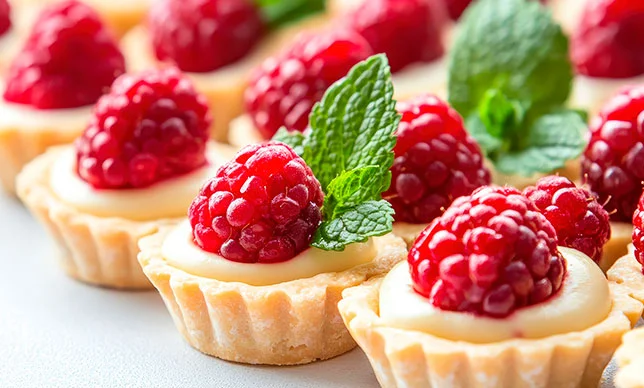 Deliciosas tartaletas con crema de vainilla