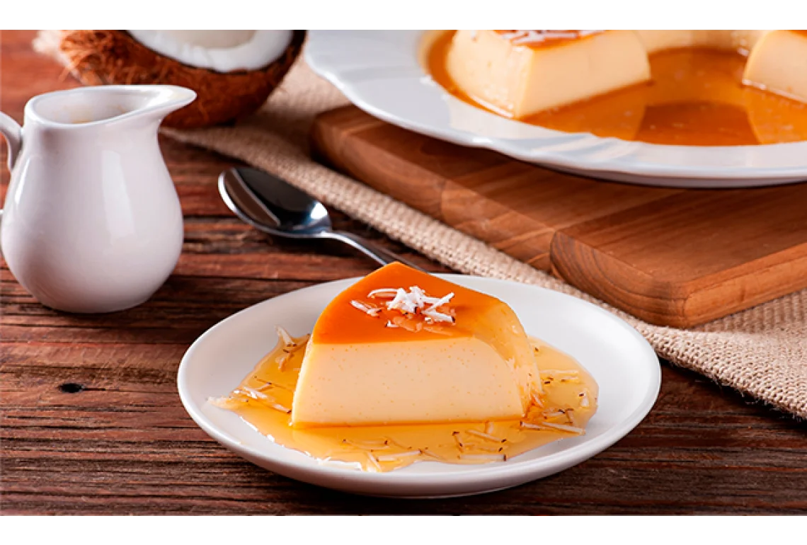 Delicioso flan de coco