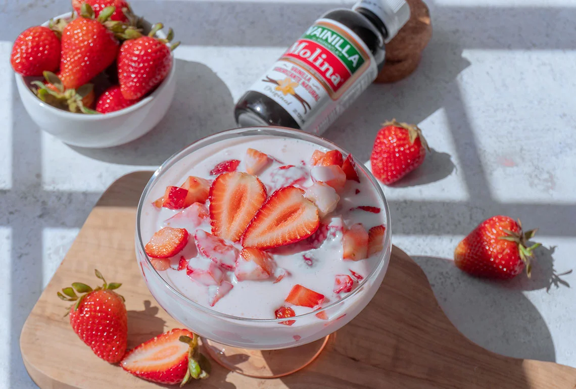 Fresas con crema
