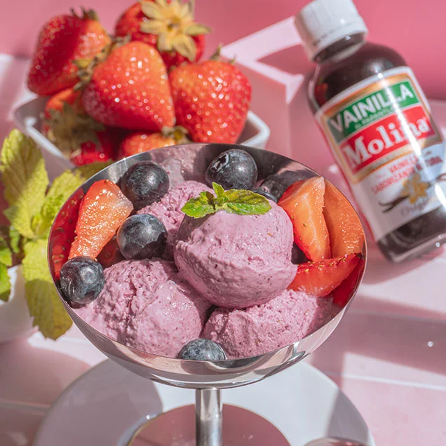 Helado de frutos rojos