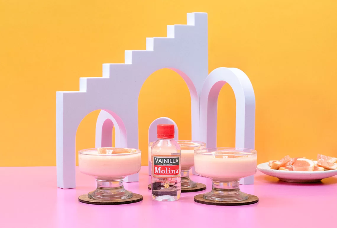 Gelatina cremosa de toronja