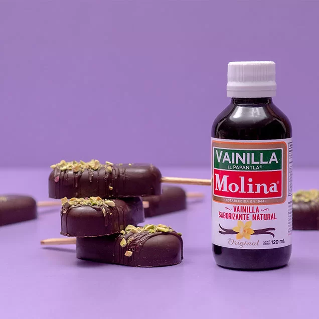 Paletas de chocolate con pistache