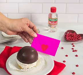 Mini cheesecake con corazón sorpresa