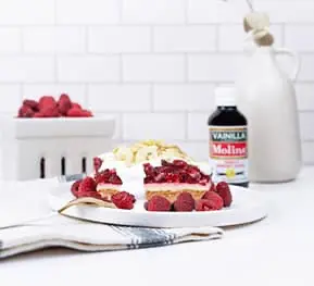 Lasaña de frambuesas