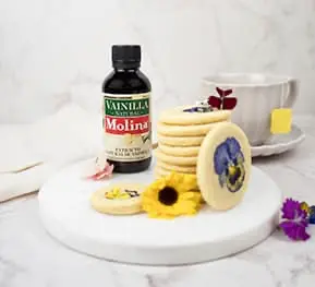 Galletas con flores comestibles