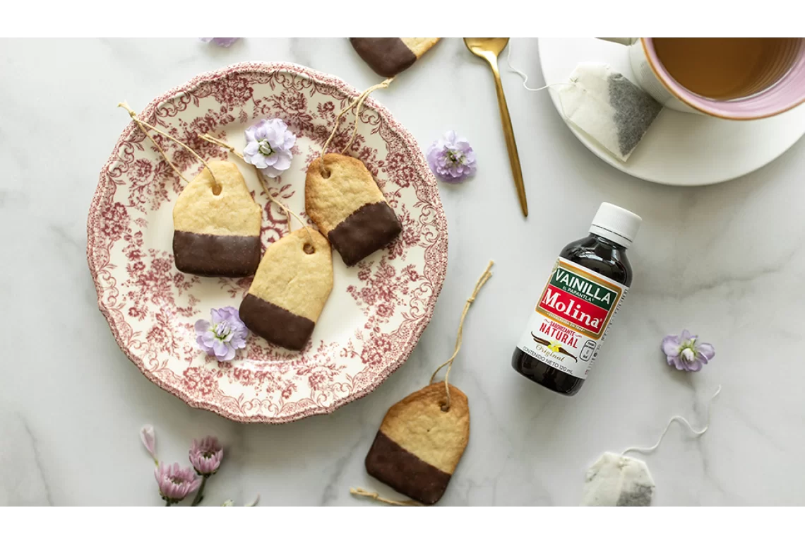 Galletas en forma de bolsita de té