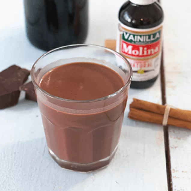 Chocolate caliente con vino