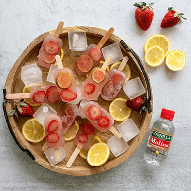 Paletas heladas de berry lemonade