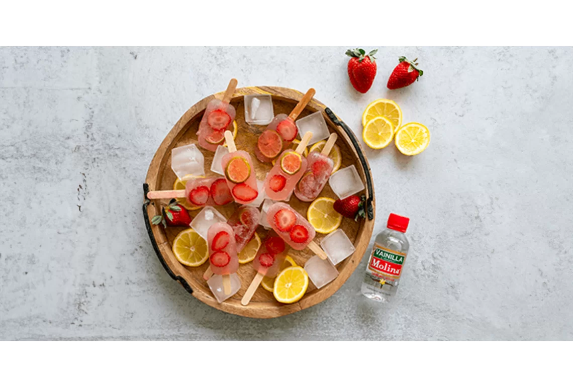 Paletas heladas de berry lemonade